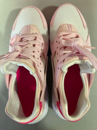 Nike Huarache Rosa y Blanco