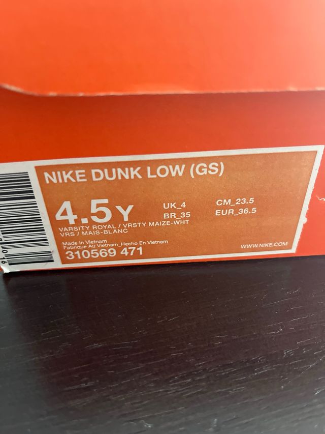 Nike Dunk Low Azul y Amarillo