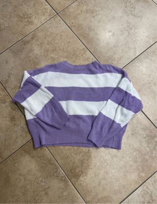 Maglione corto a fasce