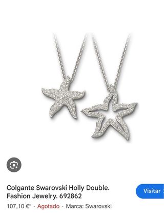 Conjunto Swarovski Estrella Mar. Collar-pendientes