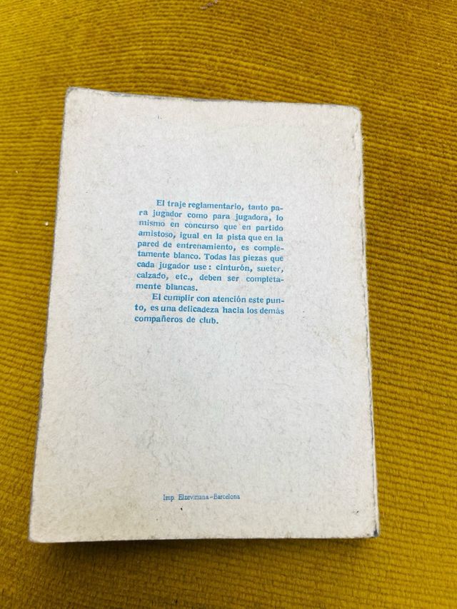 Folleto Divulgación Tenis 1946. FET