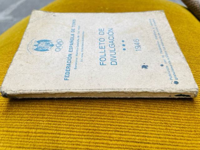 Folleto Divulgación Tenis 1946. FET
