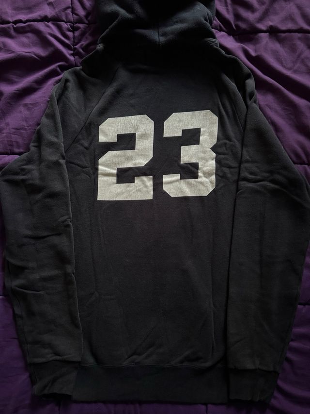 Felpa hoodie Rams 23 tg.XL nera vintage