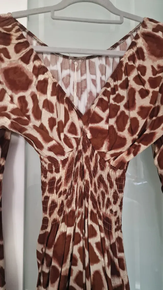 Vestido corto estampado animal print