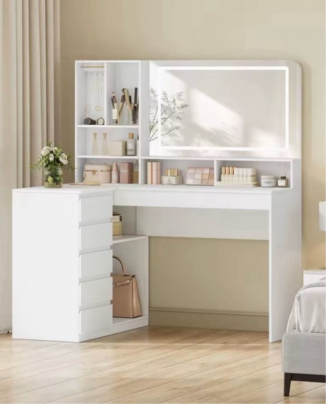 Tocador con espejo LED grande 120cm