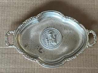 2 Bandejas Decorativas Plata Antigua