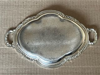 2 Bandejas Decorativas Plata Antigua