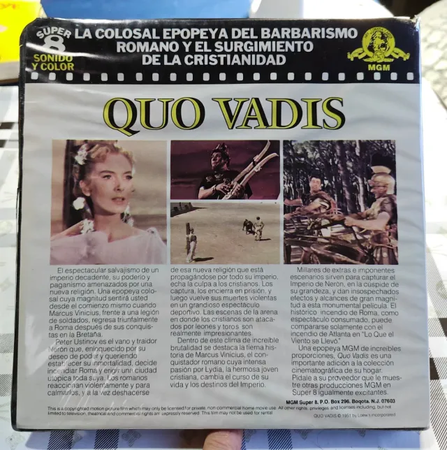 Película Super 8 Quo Vadis (Sonido y Color)