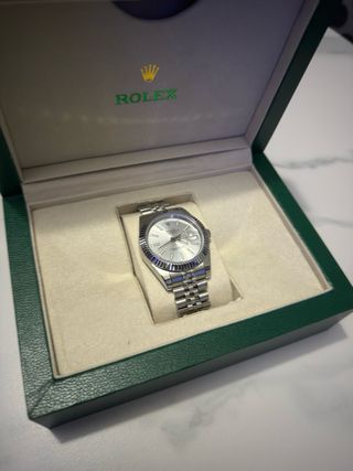 Rolex Datejust Plata y Blanco