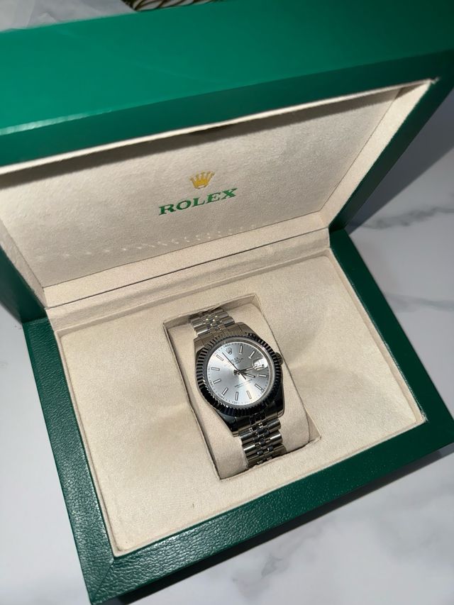 Rolex Datejust Plata y Blanco