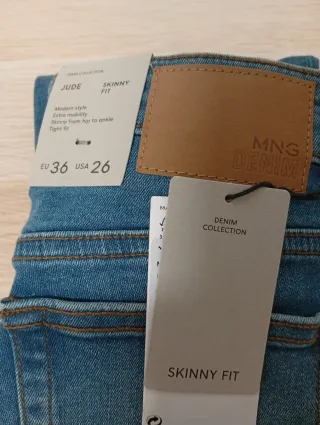 Pantalón vaquero Mango JUDE Skinny Fit Talla S