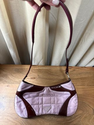 Bolso Prada Vintage Rosa y burdeos