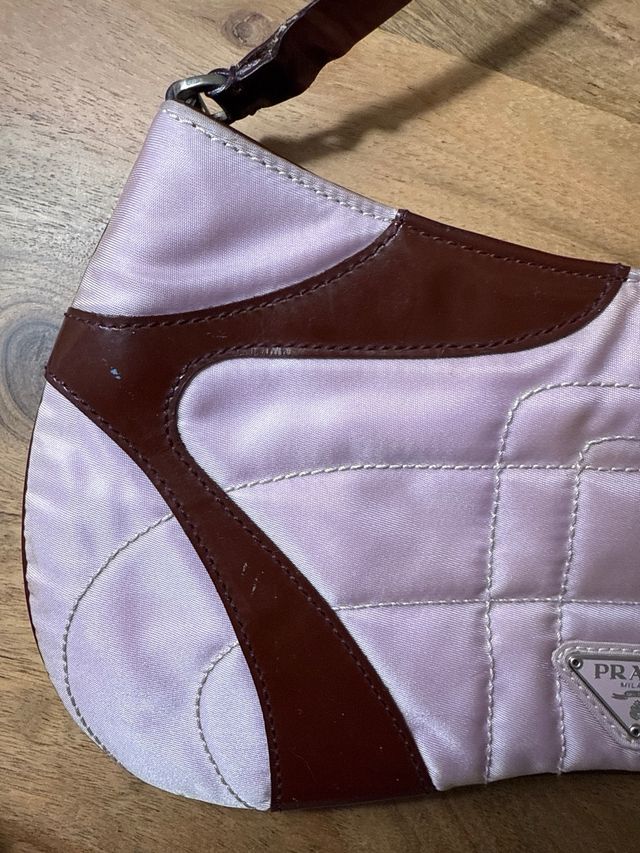 Bolso Prada Vintage Rosa y burdeos
