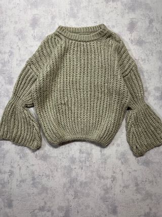 Jersey gris manga acampanada oversize talla m