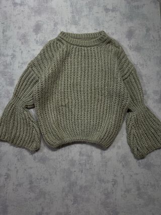 Jersey gris manga acampanada oversize talla m