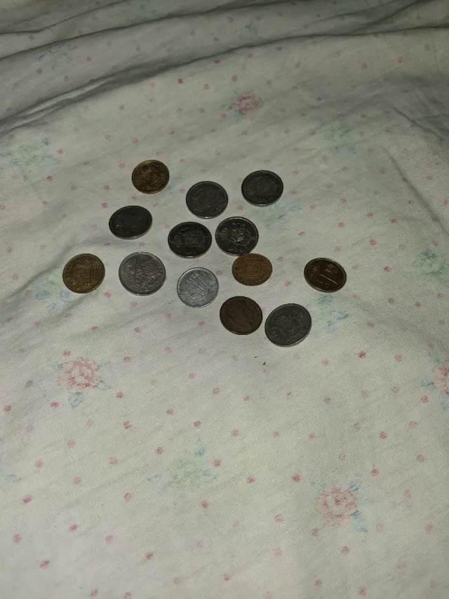 Lote de monedas antiguas de pesetas