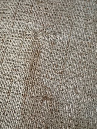 Divano chaiselongue con pouf beige