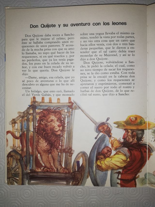 Don Quijote de la Mancha de 1975. Buen estado