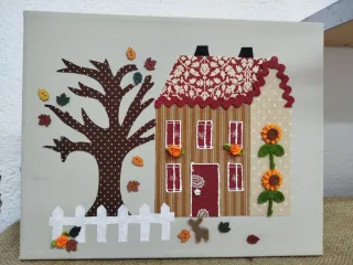 Cuadro patchwork otoño