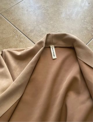 Giacca con frange beige taglia unica