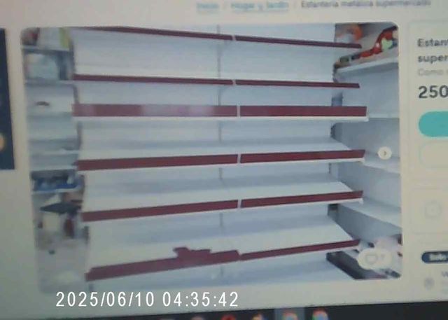 Estantería Superm. Doble 12Baldas 2,20 alt 1,60anc