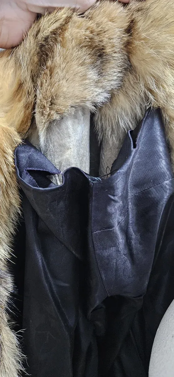 Abrigo piel zorro marrón señora talla xl