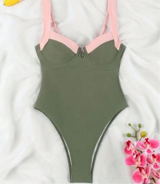 Bañador mujer verde