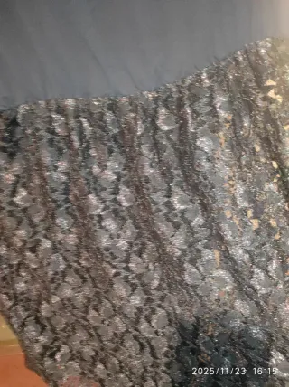 Vestido fiesta talla grande negro lentejuelas