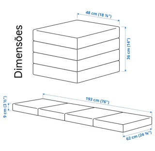 Pufe / Colchão dobrável, IKEA