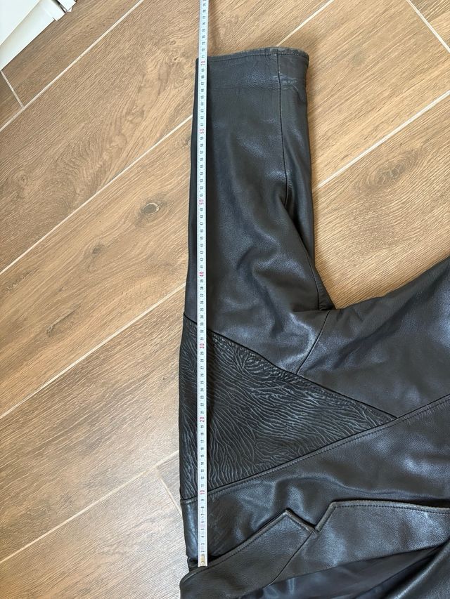 Chaqueta Blazer Piel Negra Texturizada