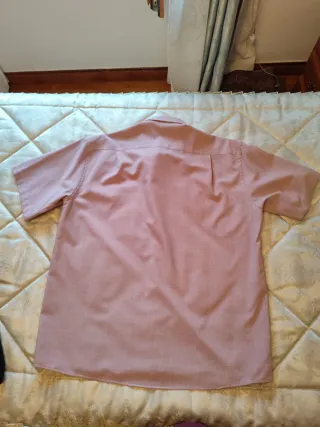 Camisa rosa manga corta hombre Talla 5