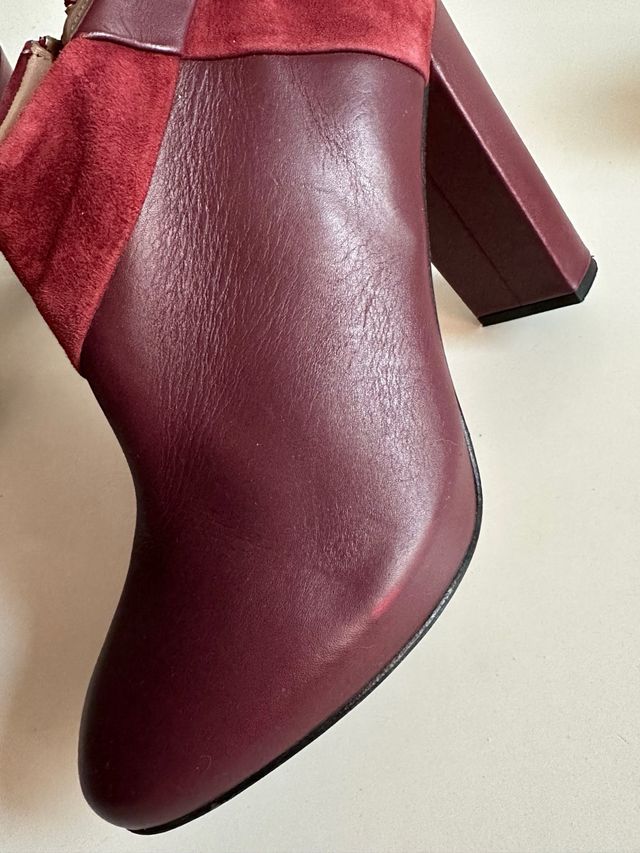 Botines Roberto Verino Piel Burdeos