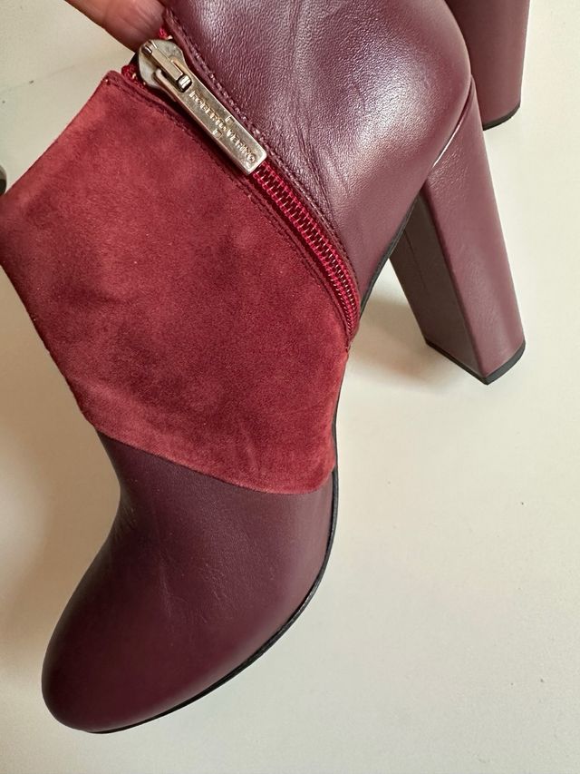 Botines Roberto Verino Piel Burdeos