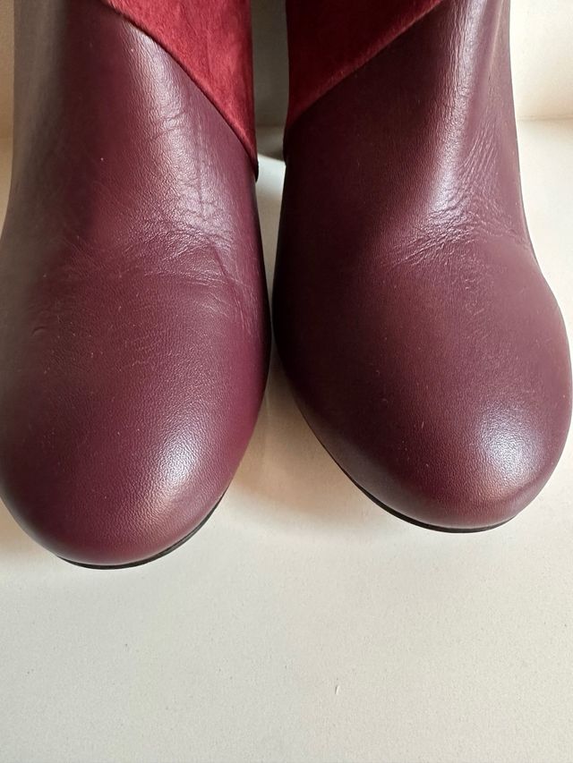 Botines Roberto Verino Piel Burdeos