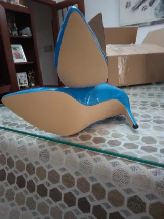 Zapatos de tacón azul