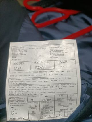 Americana Suitsupply Talla 44 Azul