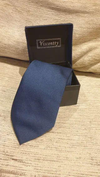 Corbata Viscontty Azul con Estuche