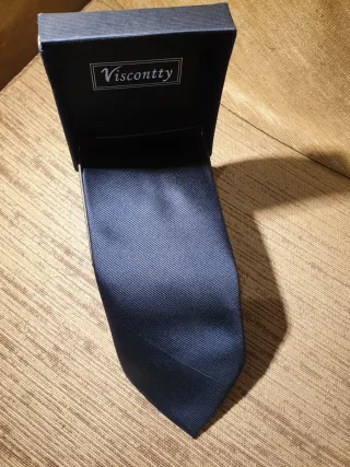 Corbata Viscontty Azul con Estuche