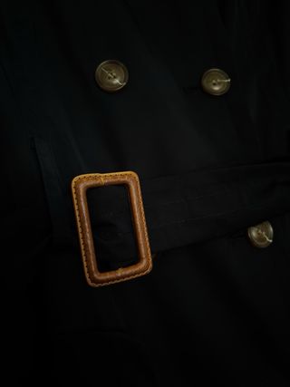 Gabardina Mango Azul Marino