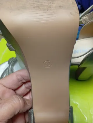 Zapatos de fiesta dorados y plateados