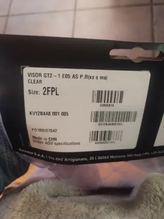 Pantalla AGV GT2 + Pinlock GT2