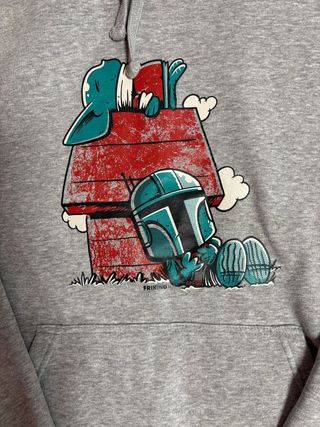 Sudadera Mandalorian Snoopy Friking Gris