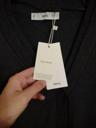 Chaqueta Mango Gris Talla XS Nueva con Etiqueta