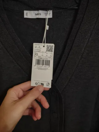 Chaqueta Mango Gris Talla XS Nueva con Etiqueta