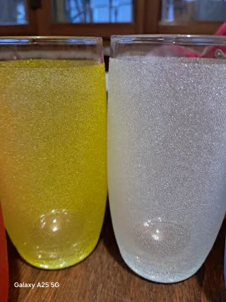 Set 5 Bicchieri Vetro Colorati