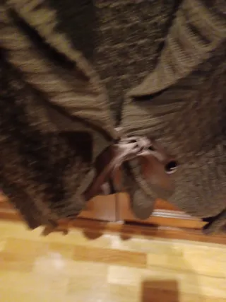 Chaqueta Cortefiel mujer marrón cierre lazada