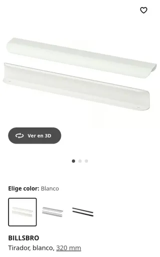Tirador BILLSBRO Blanco 320 mm