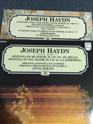 Mozart y Haydn lote vinilos LP 33rpm