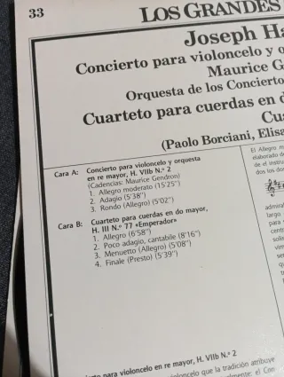 Mozart y Haydn lote vinilos LP 33rpm