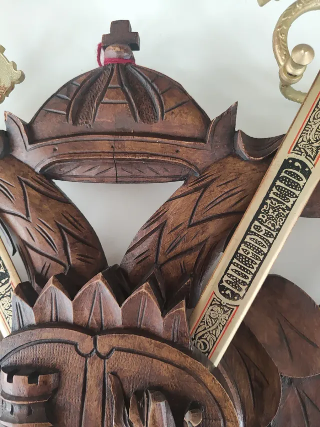 Panopla Escudo Madera Cid Campeador 2 Espadas